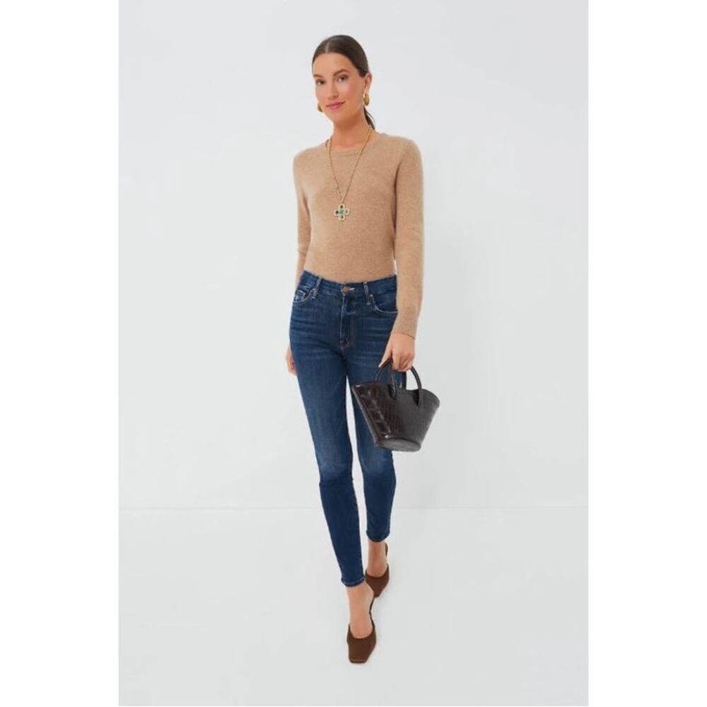 MOTHER High Waisted Looker Skinny Jeans in Teaming Up Size 33